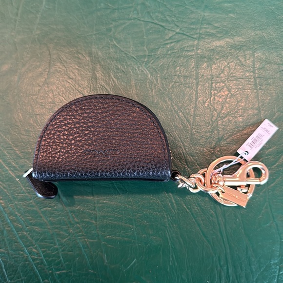 COACH X JEAN-MICHEL BASQUIAT MINI HALF MOON BAG CHARM - C5064 - IMBLK - Picture 2 of 4